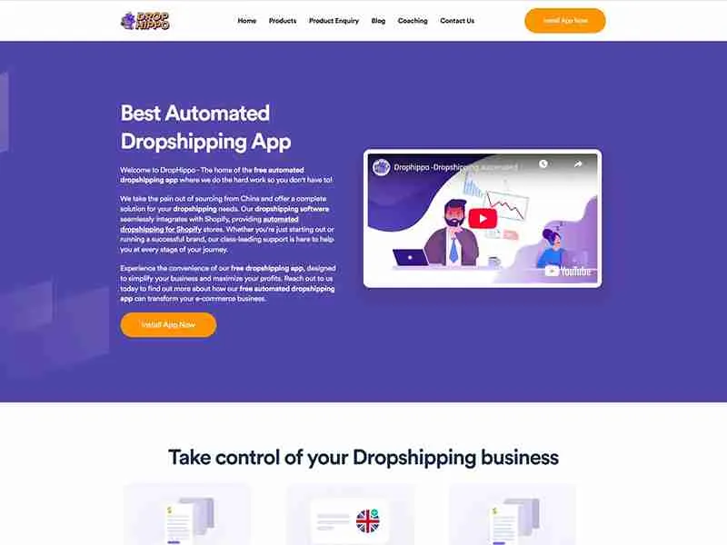 DropHippo Homepage New